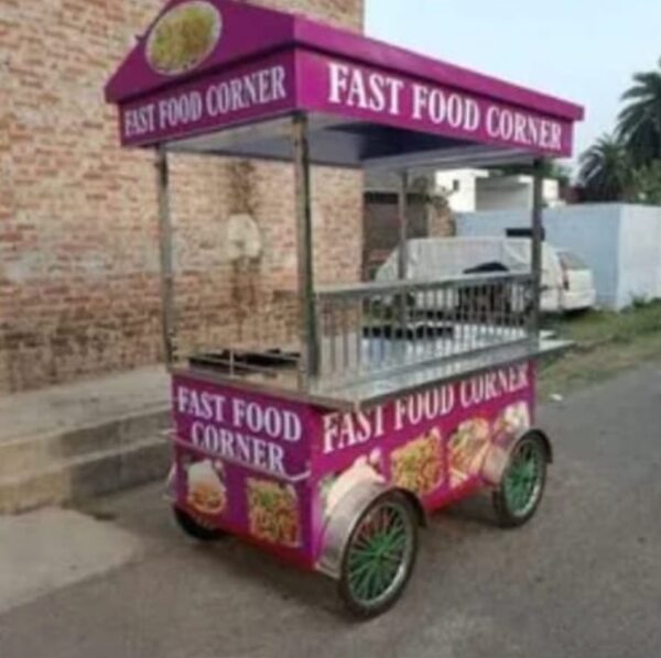 Mild Steel Fast Food Stall Cart